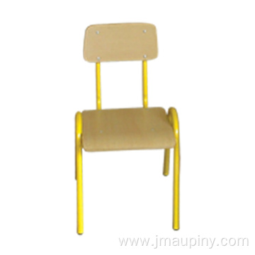 Kindergarden plywood chair with metal leg